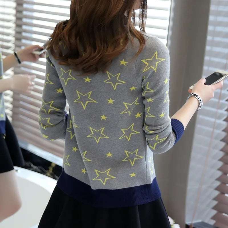 Premium Quality Star Printed Winter Zipper Jacket.