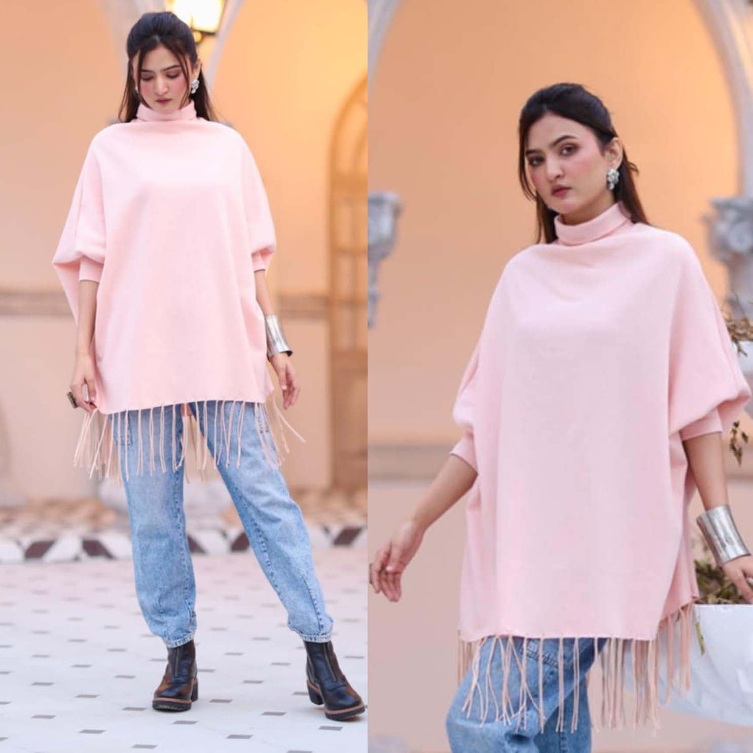 Bat-Wing Style Winter Poncho.