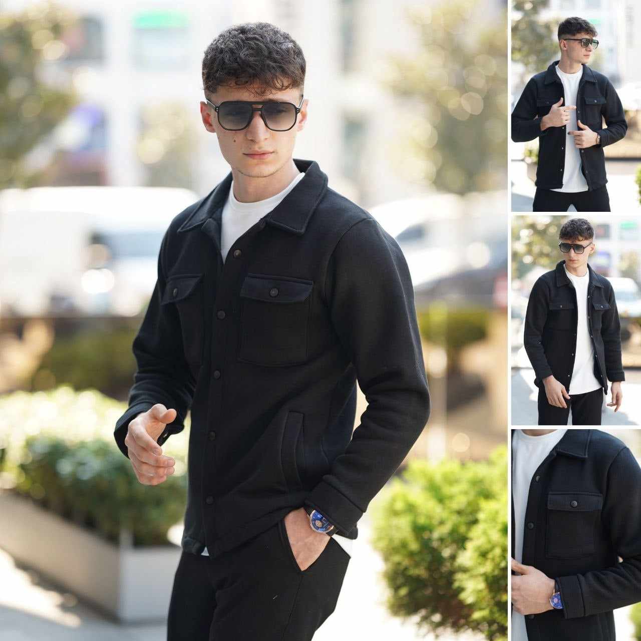 Bundle Of 3 4-Pocket Collar Style Casual Fleece Winter Button Jacket. MWJ-401