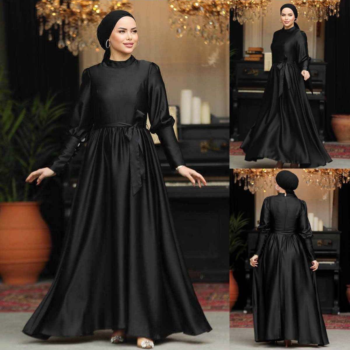 Turkish Satin Esra Heavy-Flair Long-Length Maxi.