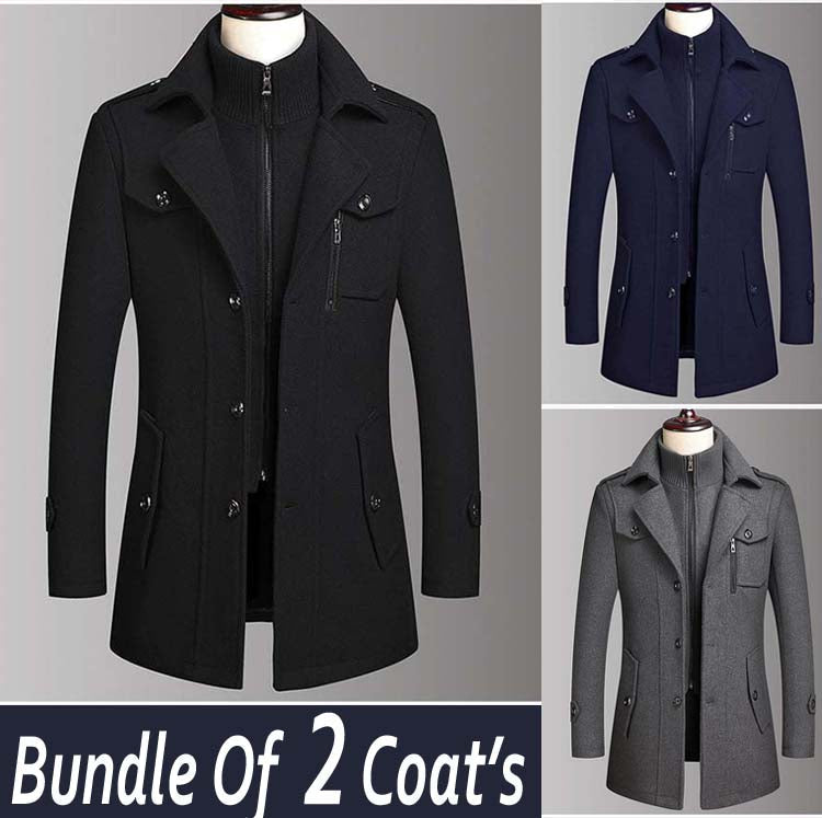 Bundle Of 2 Arctix Casual Double-Neck Winter Casual Fleece Coat. MWJ-408