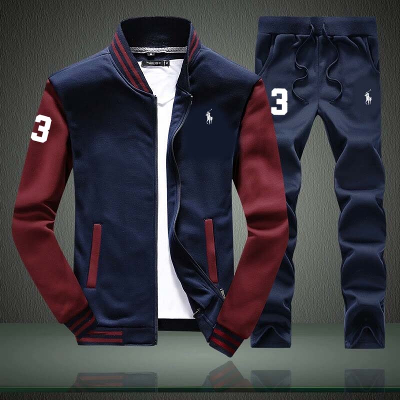 RL Baseball Style 2-Pcs Winter Tracksuit D-4