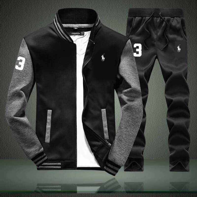 RL Baseball Style 2-Pcs Winter Tracksuit D-4