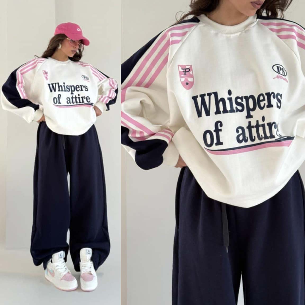WOA Baggy Printed Style Premium Quality Winter 2-Pcs Tracksuit For Her. WWTS-57