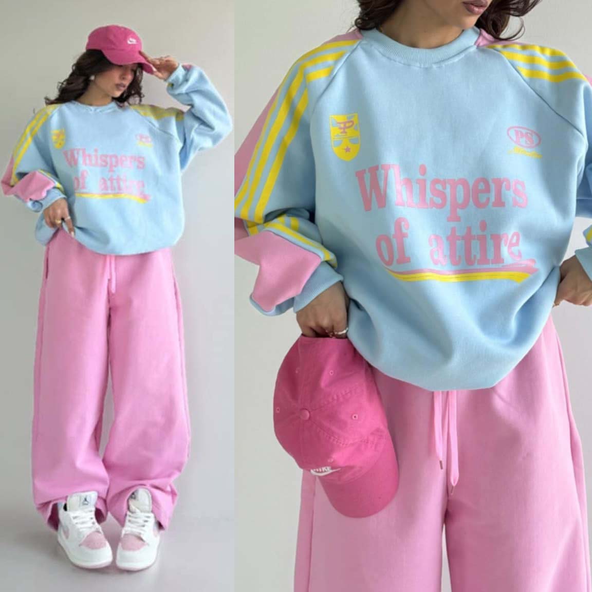 WOA Baggy Printed Style Premium Quality Winter 2-Pcs Tracksuit For Her. WWTS-57