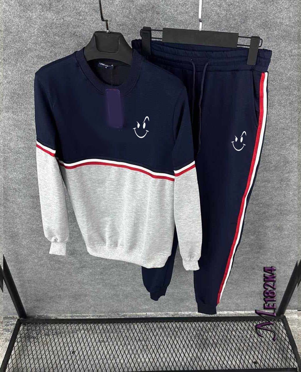 T-Stripe Naughty Printed Sweat Style Winter 2-Pcs Tracksuit. MWTS-505